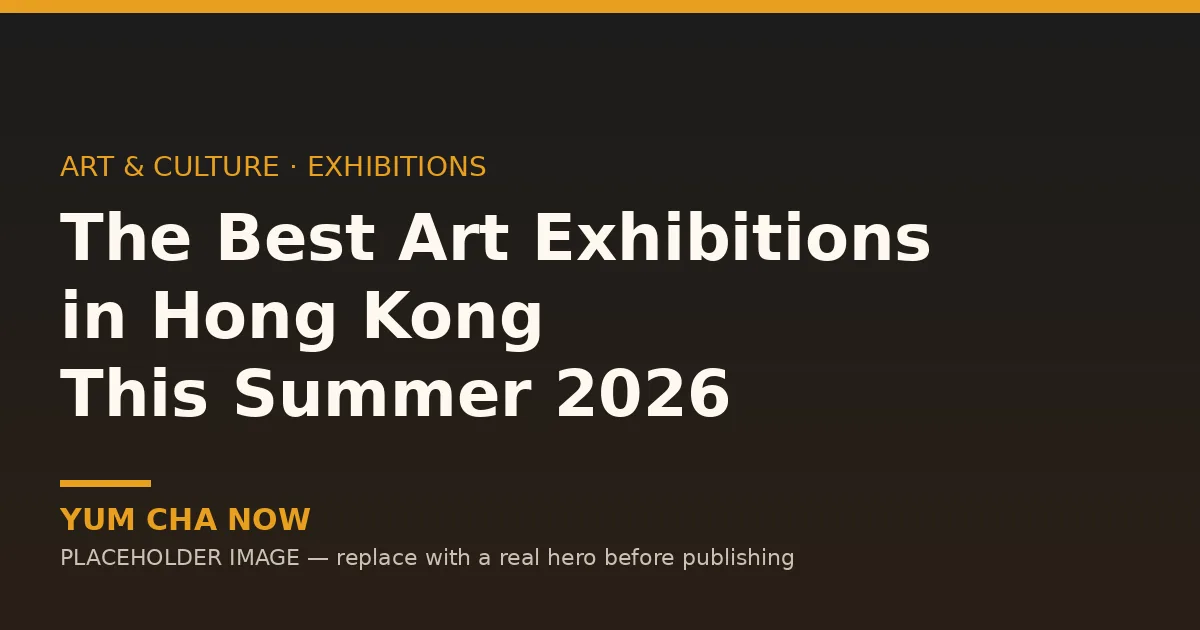 Visitors walking through a bright, airy contemporary art gallery in Hong Kong on a summer afternoon, with large abstract canvases on the walls and a hazy Victoria Harbour skyline through floor-to-ceiling windows