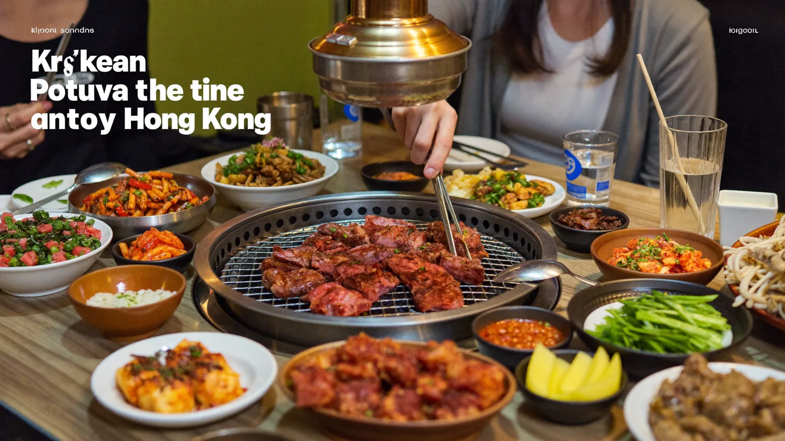 A colourful spread of dishes, illustrating a guide to the best Korean restaurants in Hong Kong 2026
