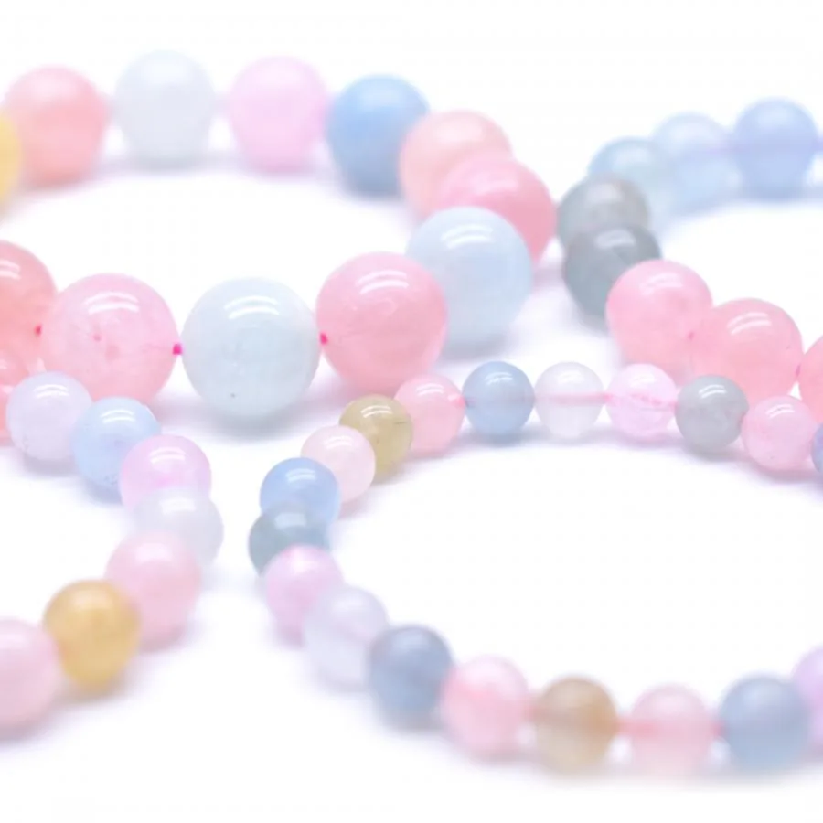A pastel-coloured beaded natural crystal bracelet from Crystale Hong Kong