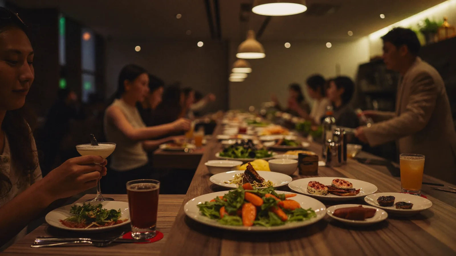 A warm, low-lit Hong Kong dining scene, illustrating this week's new restaurant, bar and cafe openings